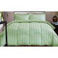 Club Le Med 800 TC Stripe Down Alternative Comforter, Sage, Full/Queen 123632